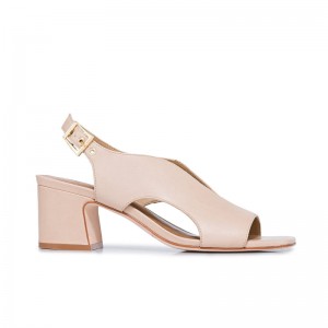 Sandalias de Salto Bernardo Bedford Mid Feminino Rosa | EHH1490KA