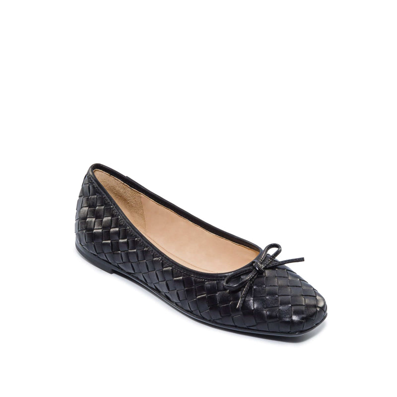 Bailarinas Bernardo Gwynn Woven Feminino Pretas | AWQ5869UG