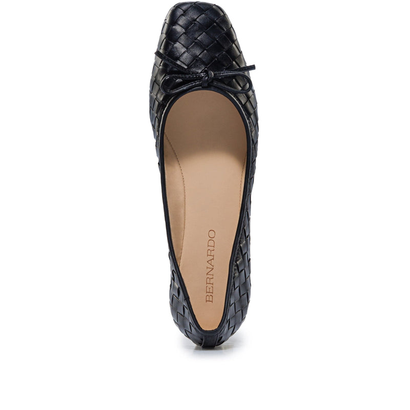 Bailarinas Bernardo Gwynn Woven Feminino Pretas | AWQ5869UG