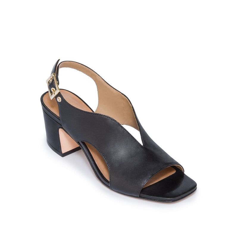 Sandalias de Salto Bernardo Bedford Mid Feminino Pretas | OIB722XE