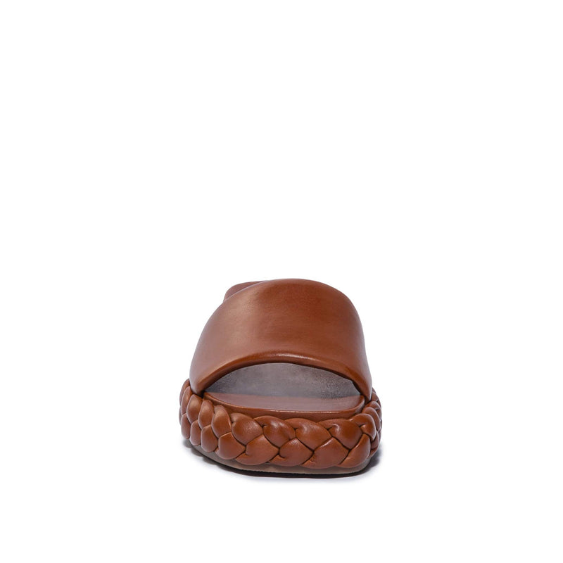 Sandálias Deslizantes Bernardo Charleston Braided Feminino Chocolate | QYH2553YT