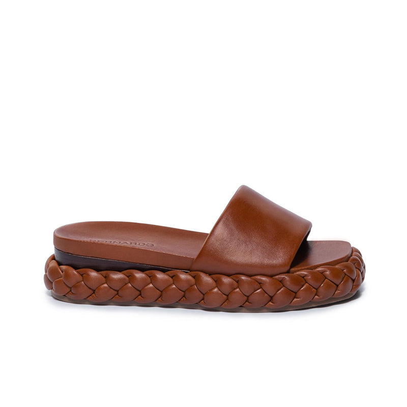 Sandálias Deslizantes Bernardo Charleston Braided Feminino Chocolate | QYH2553YT