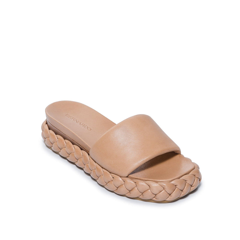 Sandálias Deslizantes Bernardo Charleston Braided Feminino Marrom | ZAH9359IK