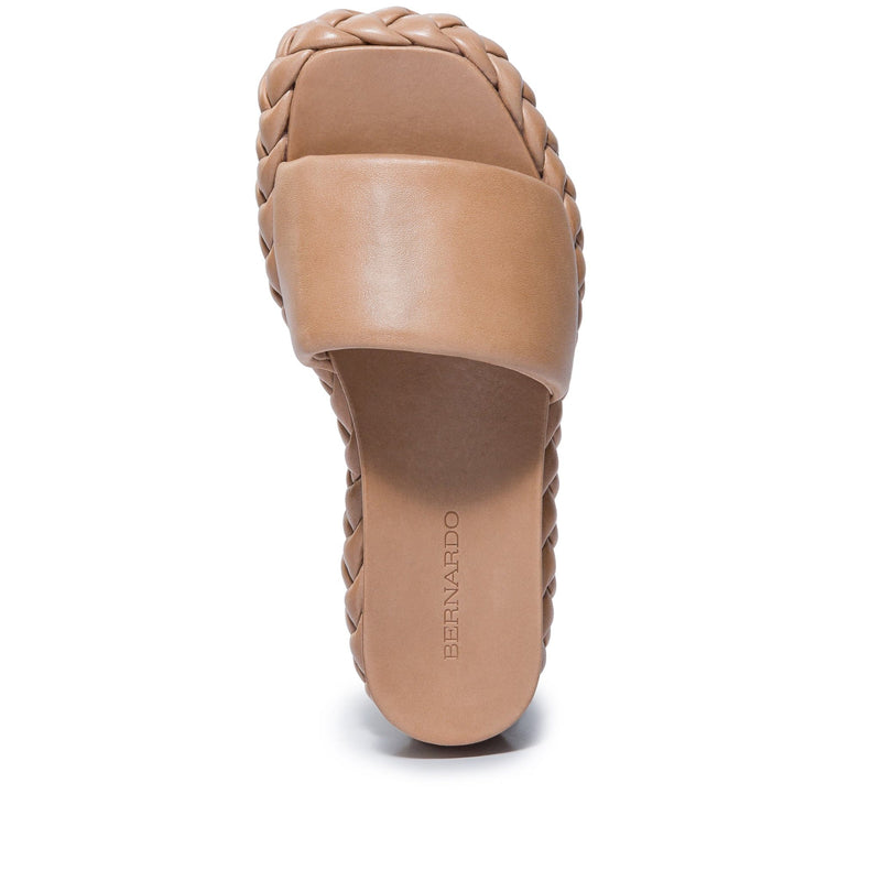 Sandálias Deslizantes Bernardo Charleston Braided Feminino Marrom | ZAH9359IK
