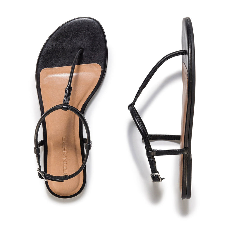 Sandálias Planas Bernardo Haven Thong Feminino Pretas | DCO5438PS
