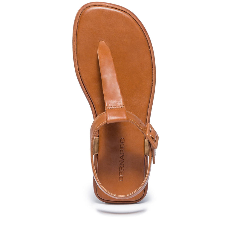 Sandálias Planas Bernardo Tucson T-Strap Feminino Marrom Escuro | DBO9197SF