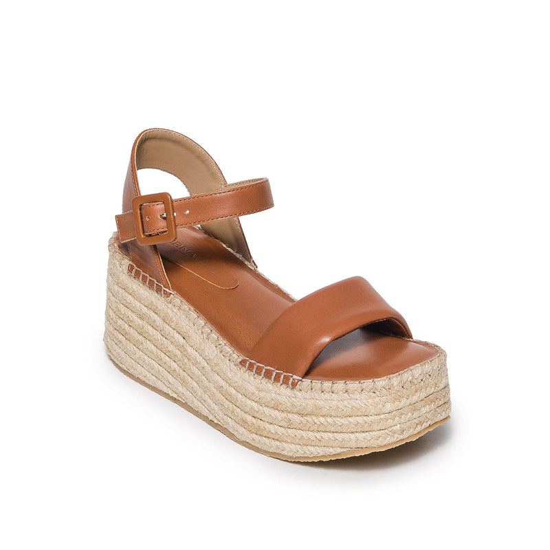Sandálias Plataforma Bernardo Mallorca Espadrille Feminino Marrom Escuro | CIR8542PM