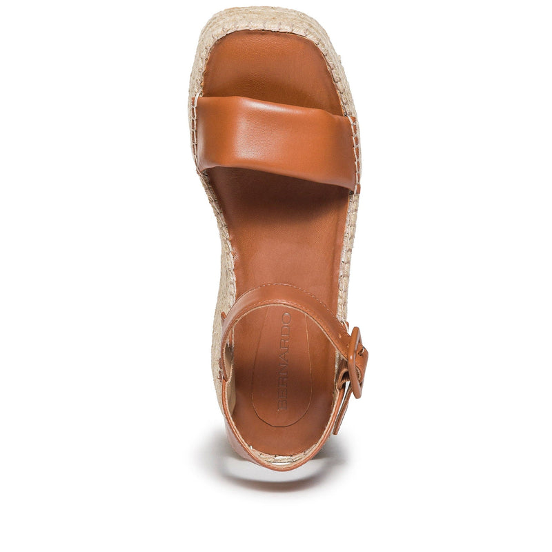 Sandálias Plataforma Bernardo Mallorca Espadrille Feminino Marrom Escuro | CIR8542PM