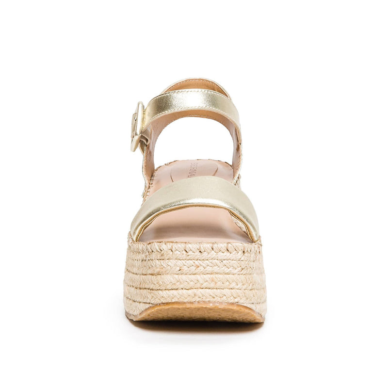 Sandálias Plataforma Bernardo Mallorca Espadrille Feminino Douradas | HKQ7572QZ